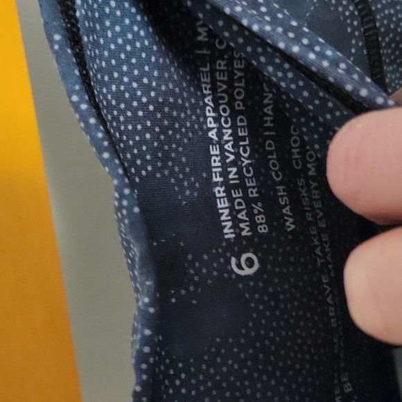 COPY - Inner Fire Apparel leggings in snowberry.  SUSTAINABLE MANUFACTURING. - Picture 4 of 4